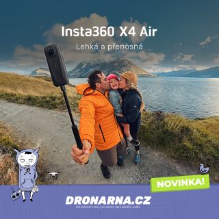 Představujeme nejlehčí 8K 360° kameru na trhu - Insta360 X4 Air! 🪶⚡ Váží pouhých 165 g, tedy výrazně méně než X4 (203 g)...